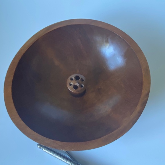 Vintage Baribocraft Nut Bowl Set: Wooden Bowl, Nutcracker, 4 Picks,  1970s - Picture 4 of 10